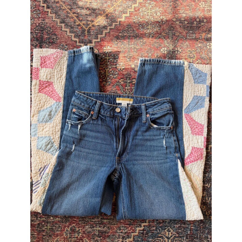 Upcycled Quilted Denim Jeans size 2